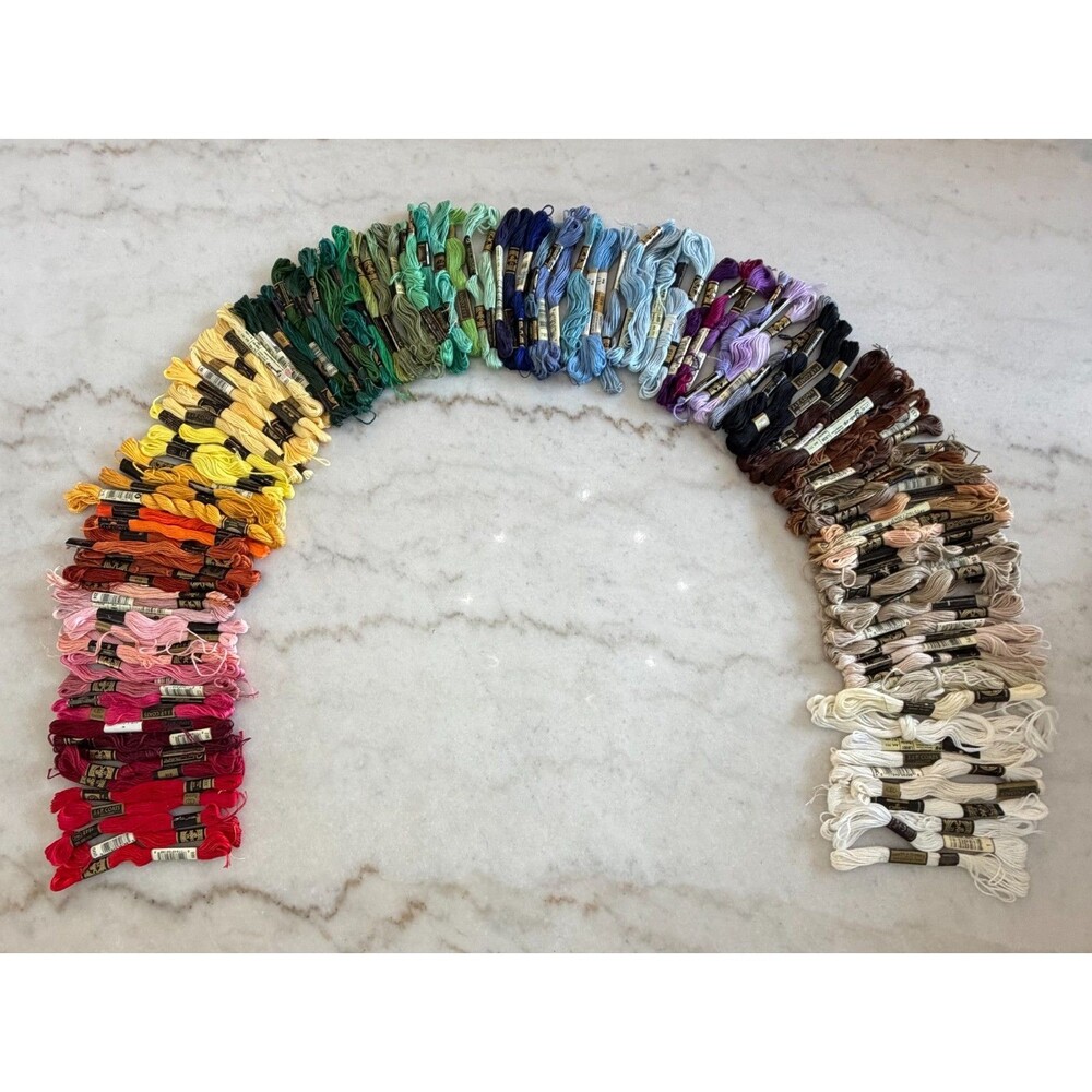 Lot of 126 Cross Stitch Embroidery Thread DMC J&P Coats